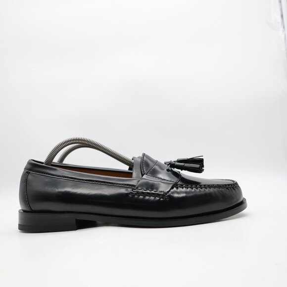 Cole Haan Pinch Tassel Loafers Men's Size 9 EEE Black Leather Slip On - Picture 1 of 9